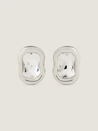 Sculptural Crystal Earrings in Metal and Crystals Sculptural Crystal Earrings in Metal and Crystals