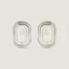 Sculptural Crystal Earrings in Metal and Crystals