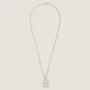Sculptural Crystal Necklace in Metal and Crystal