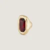 Sculptural Crystal Ring in Metal and Crystal Sculptural Crystal Ring in Metal and Crystal