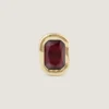 Sculptural Crystal Ring in Metal and Crystal Sculptural Crystal Ring in Metal and Crystal