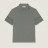 Shirt in Cotton Knit with Mesh Details