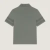 Shirt in Cotton Knit with Mesh Details