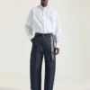 Shirt in Cotton Poplin with Crystal Embroidery Shirt in Cotton Poplin with Crystal Embroidery