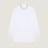 Shirt in Cotton Poplin with Crystal Embroidery Shirt in Cotton Poplin with Crystal Embroidery
