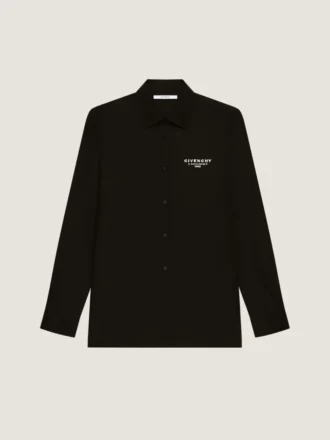 Shirt in Cotton Poplin with Givenchy Stamp Embroidery Shirt in Cotton Poplin with Givenchy Stamp Embroidery