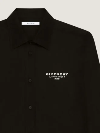 Shirt in Cotton Poplin with Givenchy Stamp Embroidery Shirt in Cotton Poplin with Givenchy Stamp Embroidery