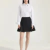 Shirt in Poplin with Givenchy Embroidery