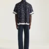 Shirt in Silk with Flowers Print