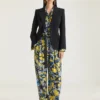 Pyjama Pants in Viscose with Floral Print