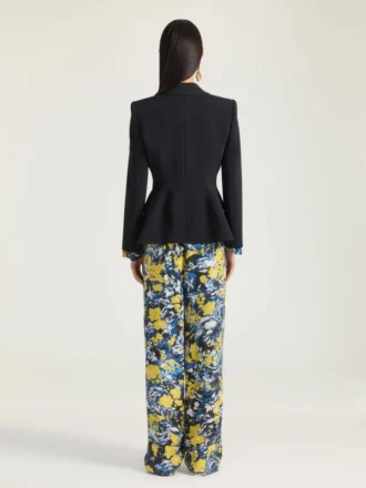 Pyjama Pants in Viscose with Floral Print
