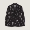 Single Breasted Jacket in Crystal Embroidered Wool Single Breasted Jacket in Crystal Embroidered Wool