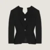 Single-Breasted Slashed Jacket in Wool Single-Breasted Slashed Jacket in Wool