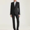 Striped Skinny Pants in Wool