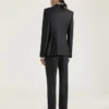 Single-Breasted Striped Jacket in Wool Single-Breasted Striped Jacket in Wool