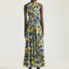 Slashed Dress with Floral Print Slashed Dress with Floral Print