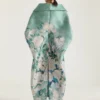 Slashed Long Coat in Roses Jacquard Slashed Long Coat in Roses Jacquard