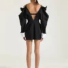 Slashed Mini Tailored Dress in Wool Slashed Mini Tailored Dress in Wool