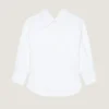Slashed Shirt in Poplin