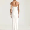 Sliced Long Dress in Crepe Cady Sliced Long Dress in Crepe Cady