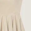 Sliced Long Dress in Poplin