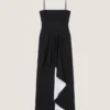 Sliced Long Wrapped Dress in Wool and Mohair Sliced Long Wrapped Dress in Wool and Mohair