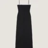 Sliced Long Wrapped Dress in Wool and Mohair Sliced Long Wrapped Dress in Wool and Mohair