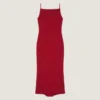 Sliced Midi Dress in Crepe Cady Sliced Midi Dress in Crepe Cady