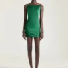 Sliced Mini Dress in Satin Sliced Mini Dress in Satin