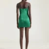 Sliced Mini Dress in Satin Sliced Mini Dress in Satin