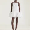 Sliced Mini Ruffled Dress in Lace Sliced Mini Ruffled Dress in Lace