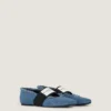 Sliced Square Ballerinas in Denim Sliced Square Ballerinas in Denim