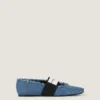 Sliced Square Ballerinas in Denim Sliced Square Ballerinas in Denim