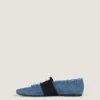 Sliced Square Ballerinas in Denim Sliced Square Ballerinas in Denim