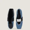 Sliced Square Ballerinas in Denim Sliced Square Ballerinas in Denim