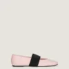Sliced Square Ballerinas in Satin