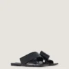 Sliced Square Flat Sandals in Leather Sliced Square Flat Sandals in Leather