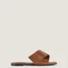 Sliced Square Flat Sandals in Leather Sliced Square Flat Sandals in Leather