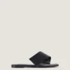 Sliced Square Flat Sandals in Leather Sliced Square Flat Sandals in Leather