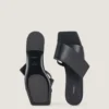Sliced Square Flat Sandals in Leather Sliced Square Flat Sandals in Leather