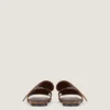 Sliced Square Flat Sandals in Leather Sliced Square Flat Sandals in Leather