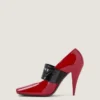 Sliced Square Givenchy Tape Pumps in Patent Leather Sliced Square Givenchy Tape Pumps in Patent Leather