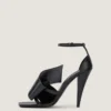 Sliced Square Heeled Sandals in Leather Sliced Square Heeled Sandals in Leather