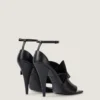 Sliced Square Heeled Sandals in Leather Sliced Square Heeled Sandals in Leather
