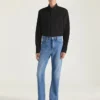 Slim Fit Shirt in Poplin with Givenchy Embroidery