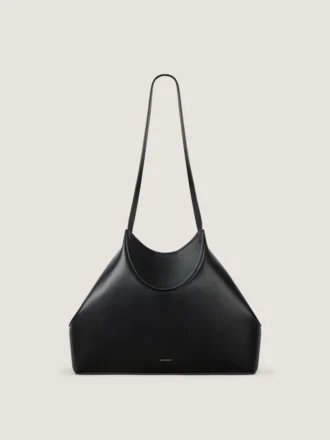 Small Facet Tote Bag in Grained Leather