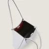 Small Facet Tote Bag in Grained Leather