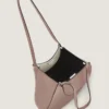 Small Facet Tote Bag in Grained Leather