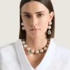 Spiky Pearl Asymmetric Earrings in Metal and Pearls