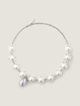 Spiky Pearl Necklace in Metal and Pearls Spiky Pearl Necklace in Metal and Pearls